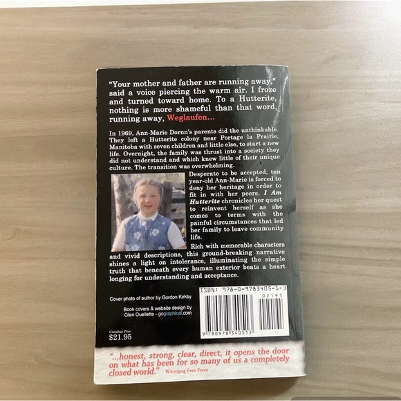 2/$20 I Am Hutterite Book True Story Young Woman's Journey to Reclaim Heritage - Picture 2 of 6